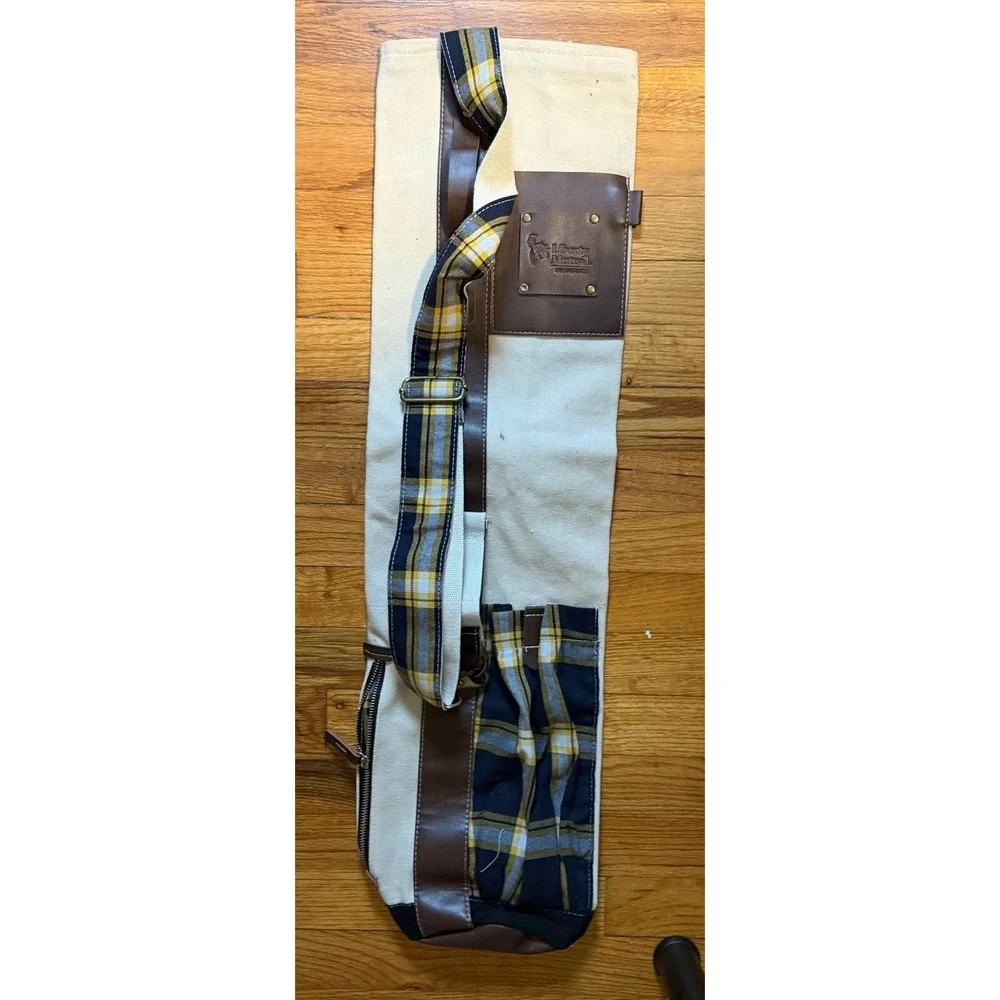 Liberty Mutual Invitational Par 3 Carry Golf Bag Canvas Leather Tartan Plaid